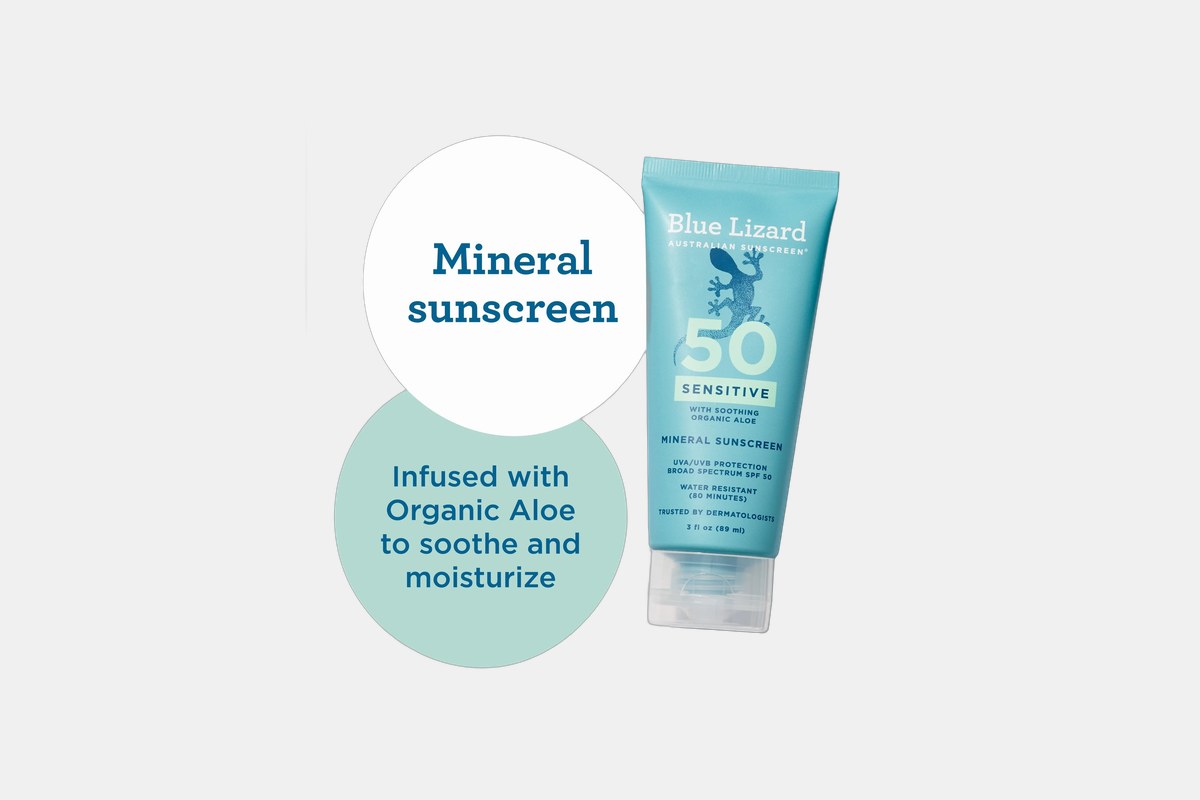 Blue Lizard Sensitive Mineral Sunscreen Lotion SPF 50+