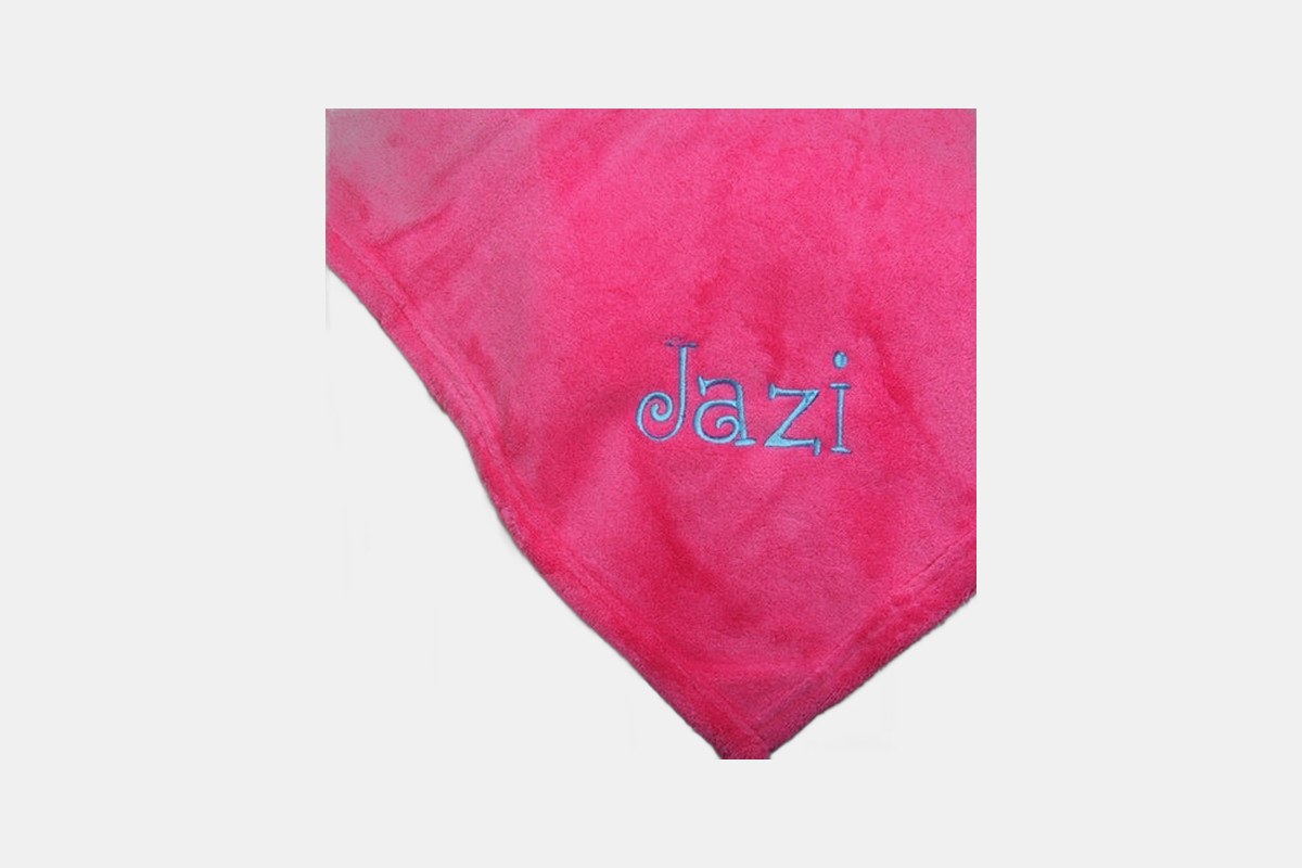 Embroidered Throw Blanket