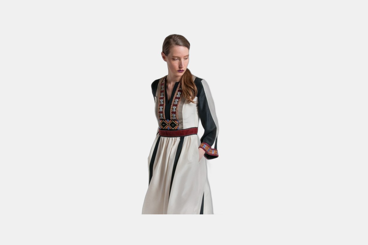 Etro Hand-Beaded Pattern Gown