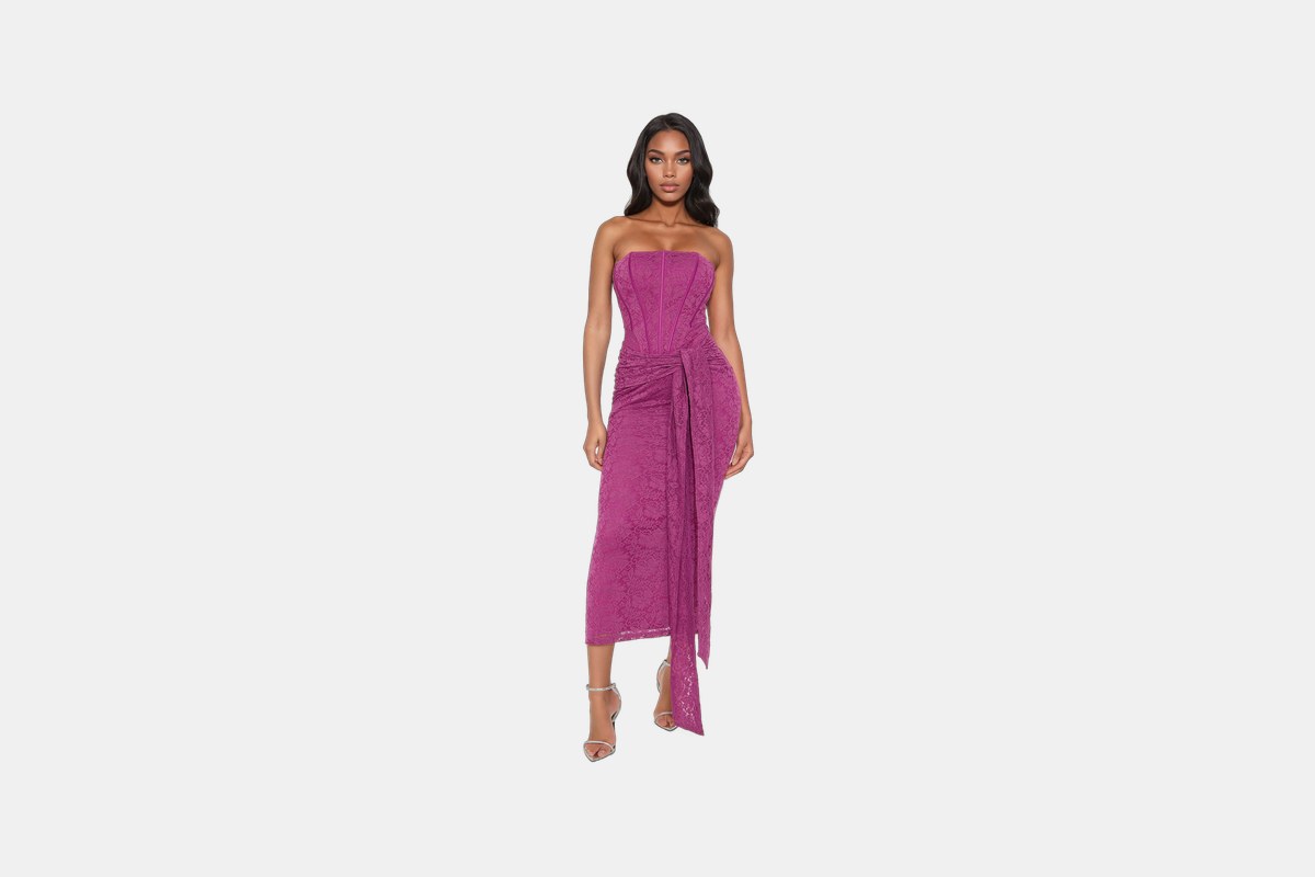 Fashion Nova Untouchable Lace Maxi Dress