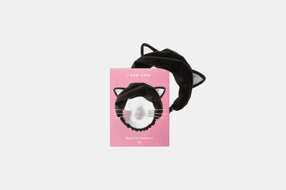 I Dew Care Black Cat Headband