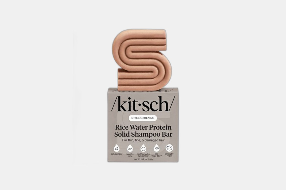 Kitsch Rice Water Protein Strengthening Solid Shampoo