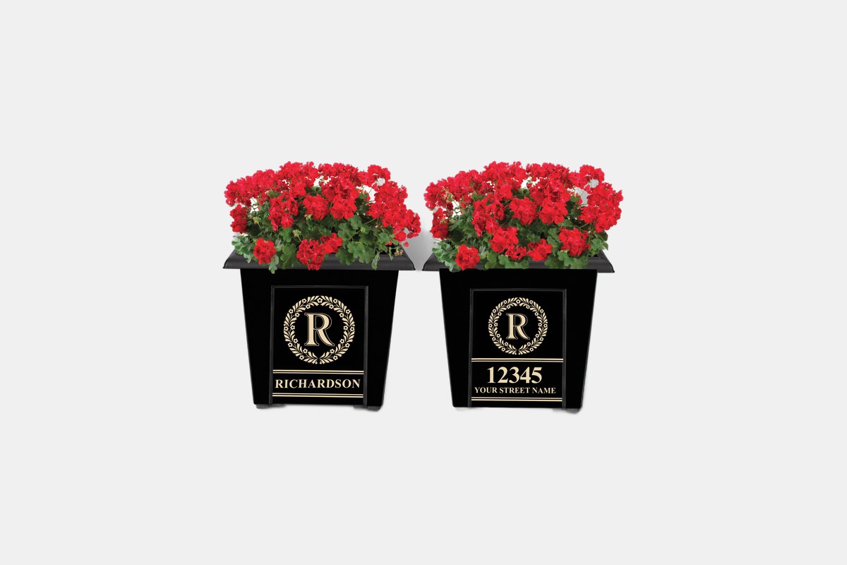 Monogrammed Flower Pot