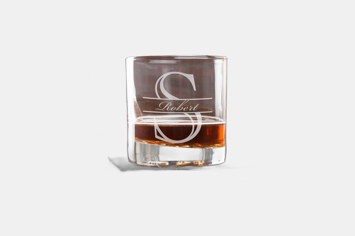 Monogrammed Whiskey Glasses