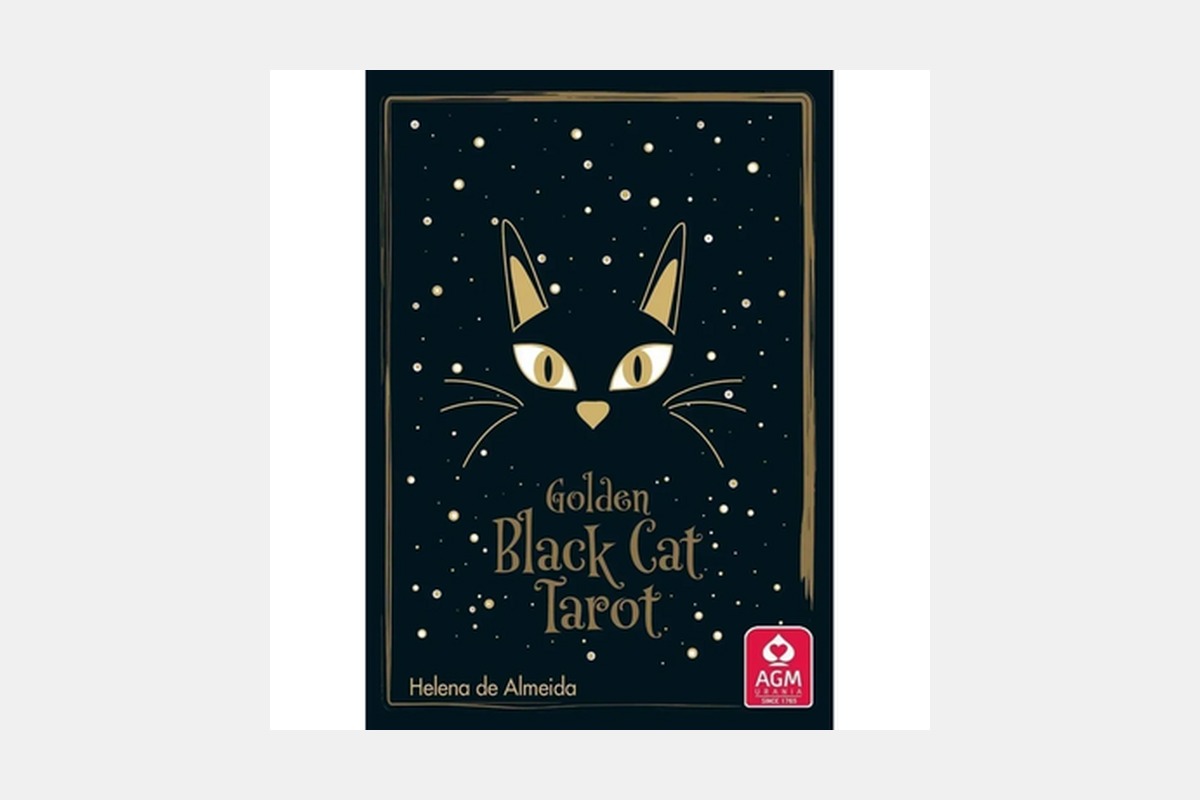 Moonlight Mysteries Golden Black Cat Tarot Deck
