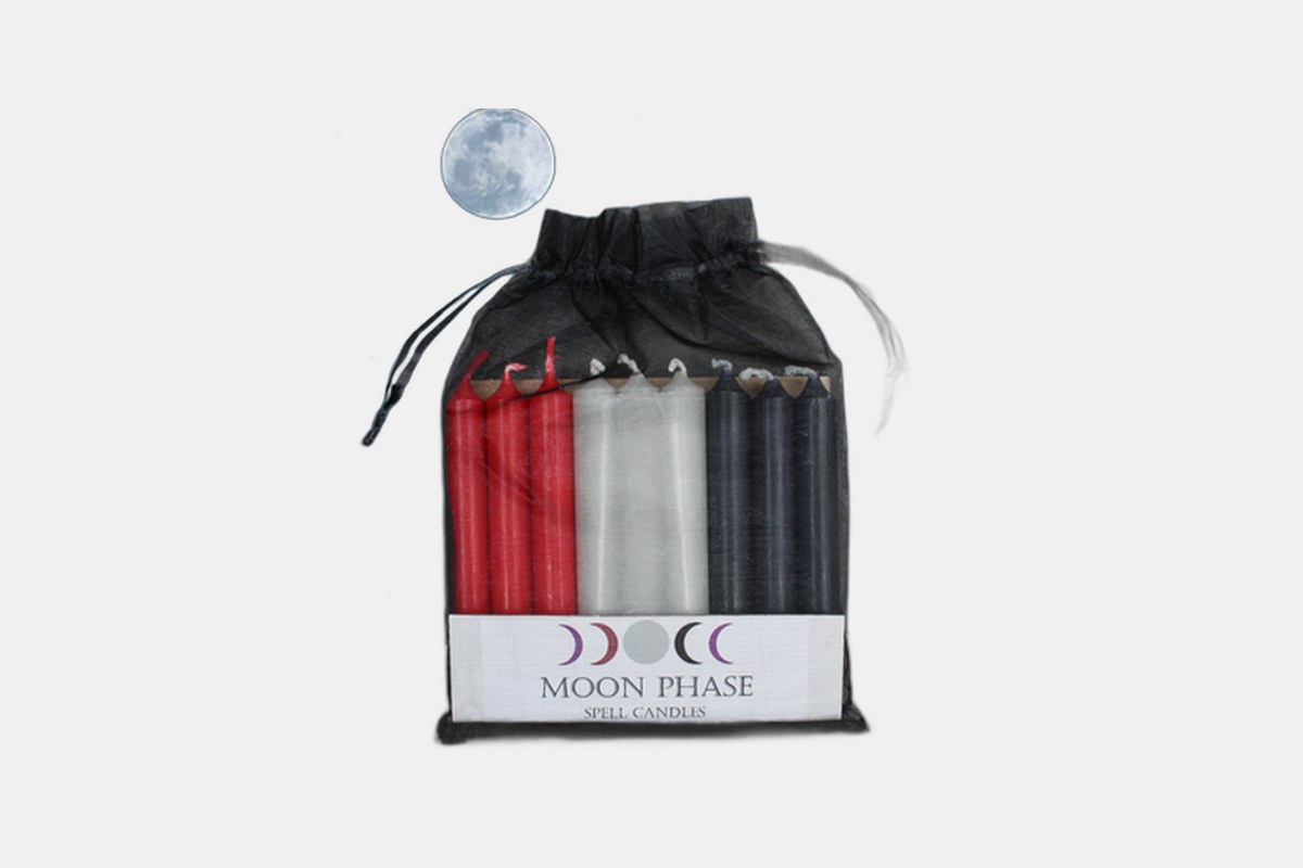 Moonlight Mysteries Witchcraft Moon Phase Spell Candle Set