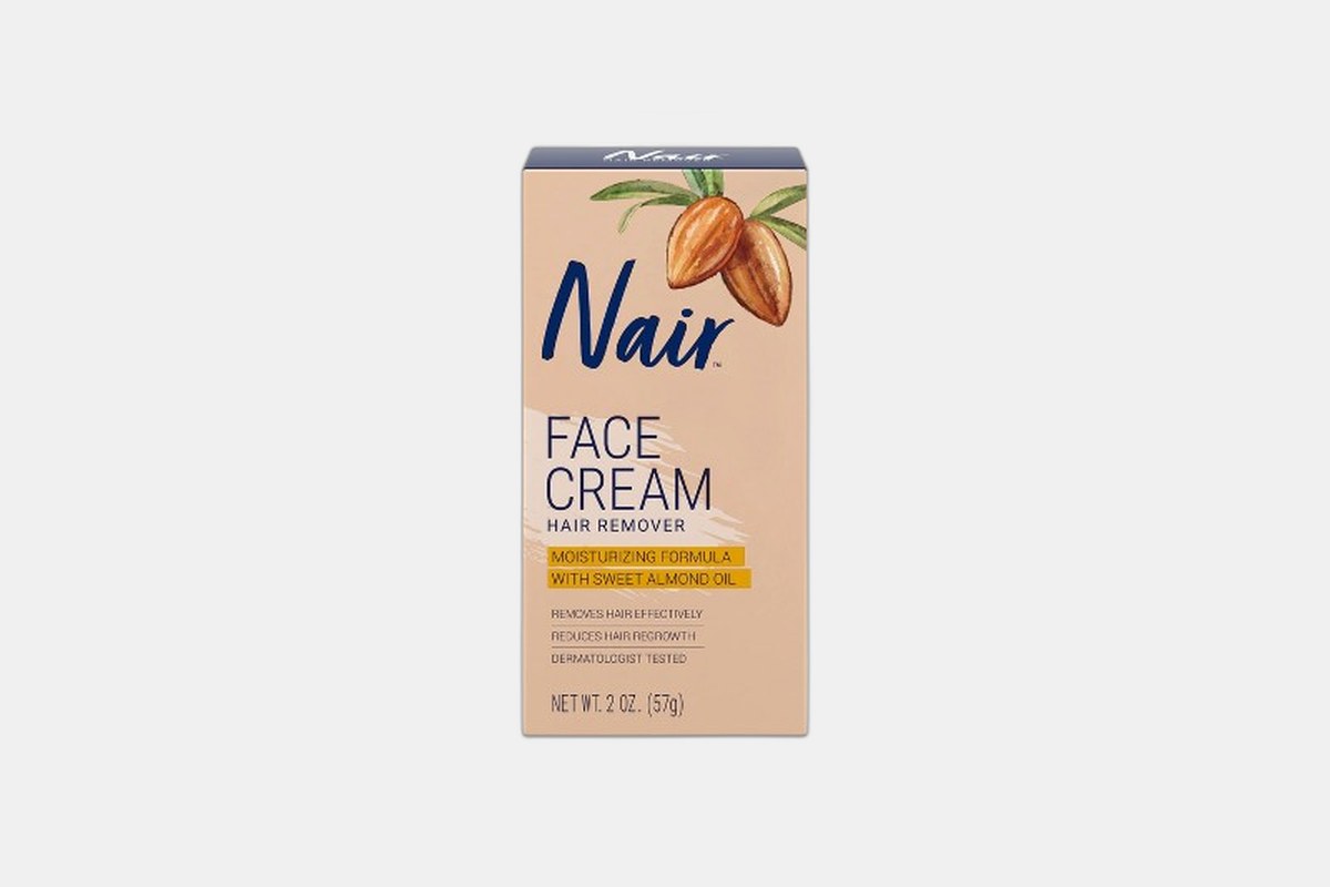 Nair Moisturizing Facial Hair Removal Cream with Sweet Almond Oil