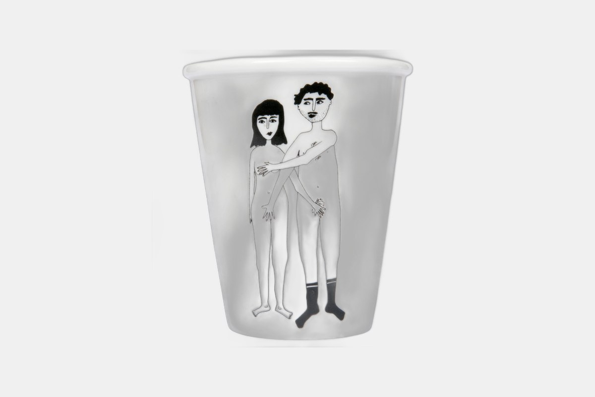 Naked Couple Porcelain Cup