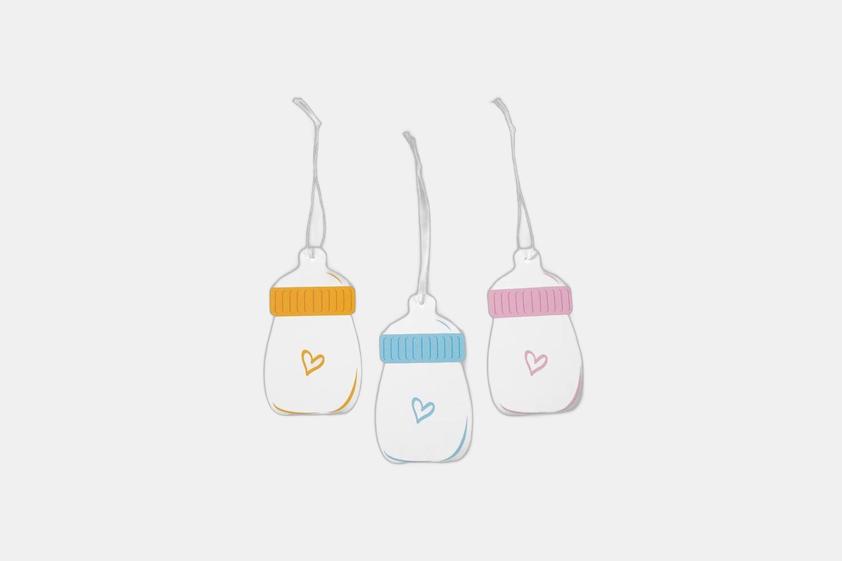 Oriental Trading Baby Bottle Favor Tags