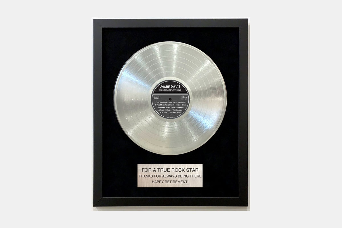 Personalized Platinum LP Record