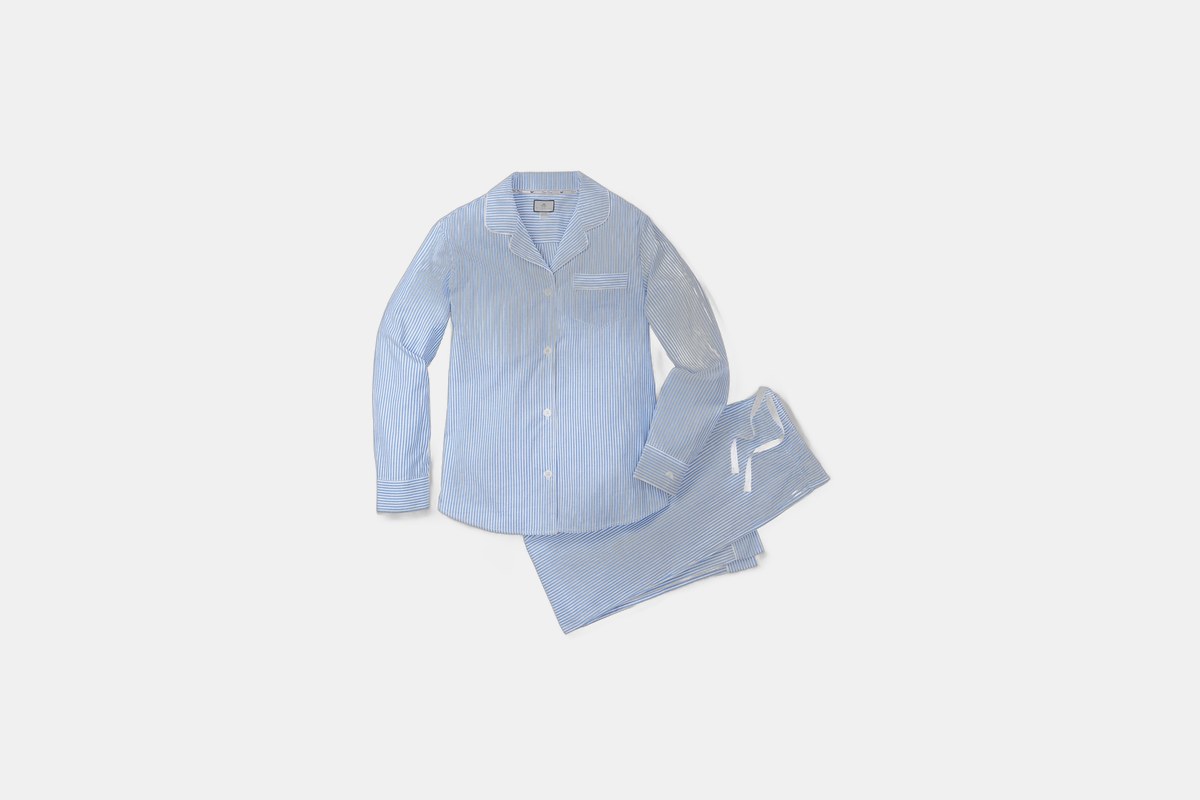 Petite Plume Seersucker Stripe Pajamas