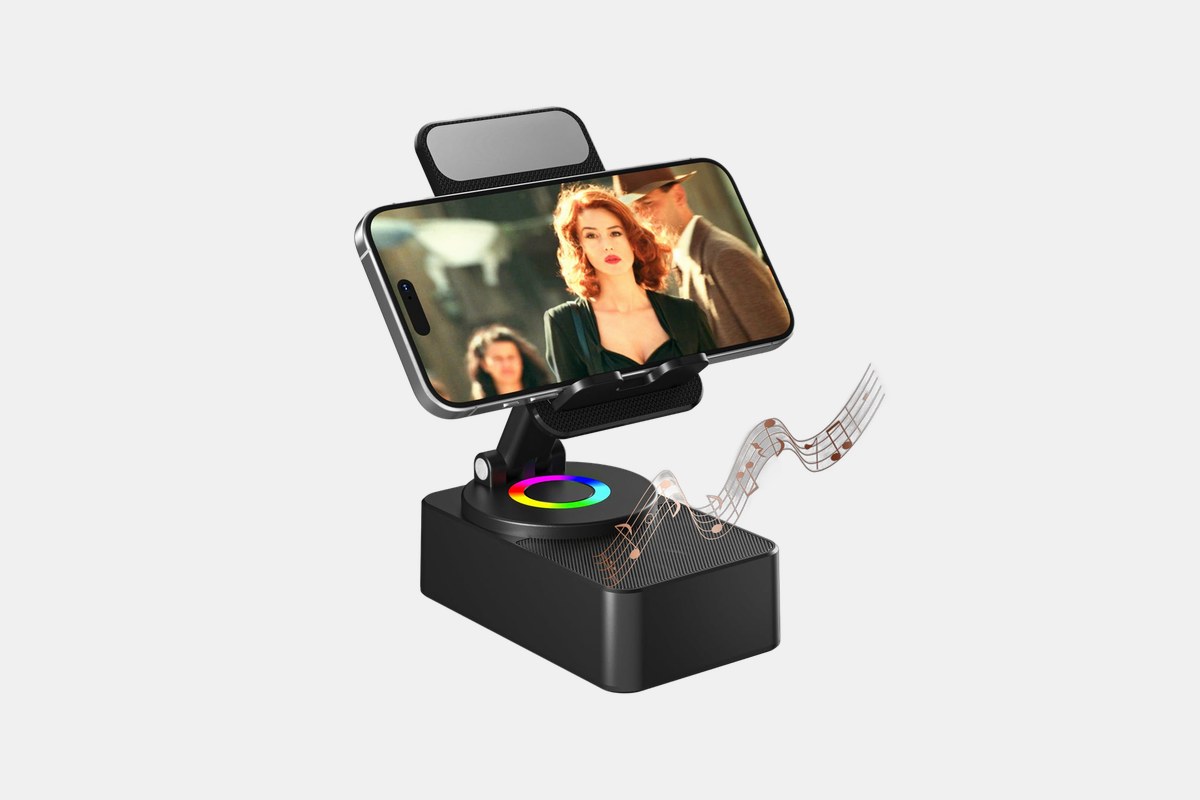Phone Stand with Bluetooth Speaker