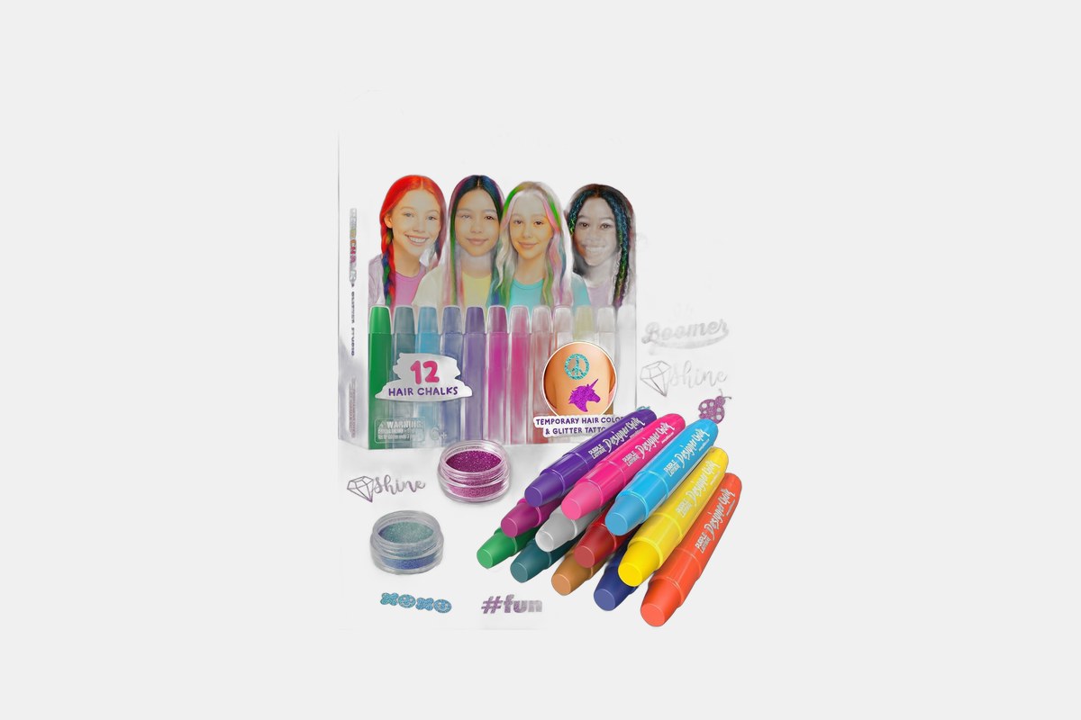 PURPLE LADYBUG Hair Chalk & Glitter Style Set