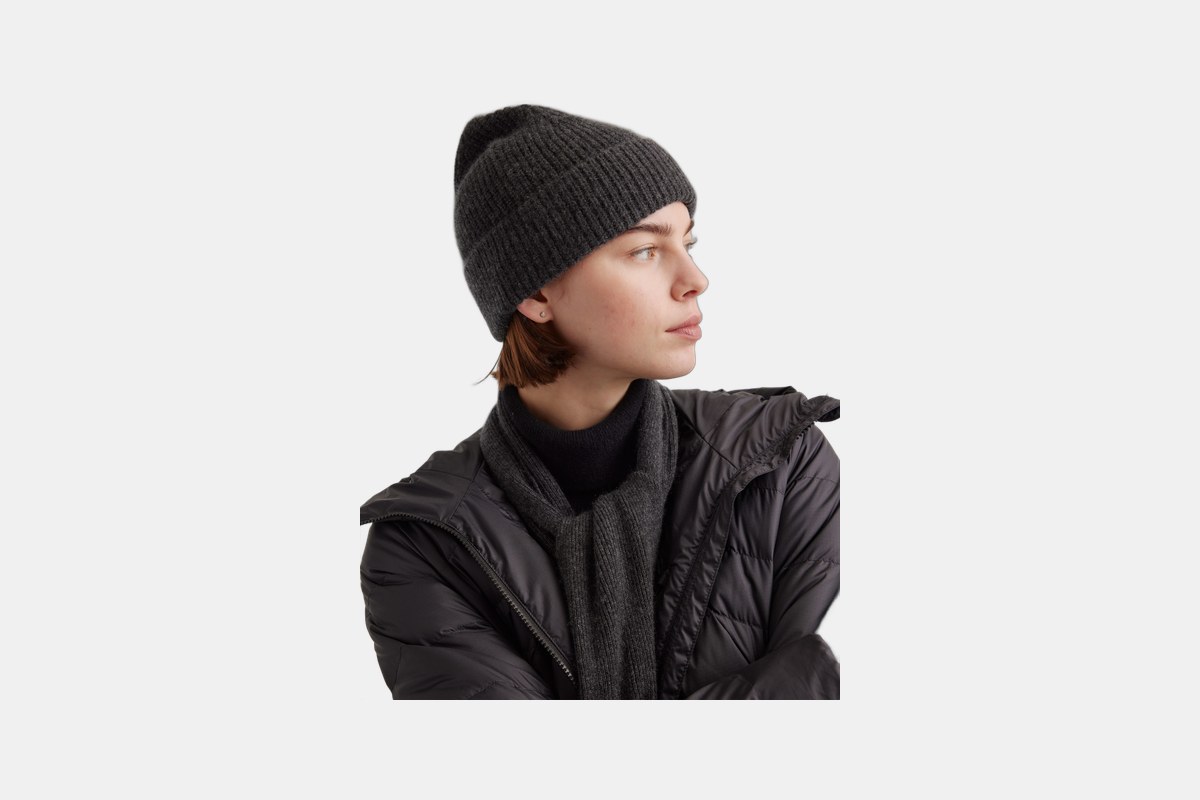 Quince Mongolian Cashmere Ribbed Beanie