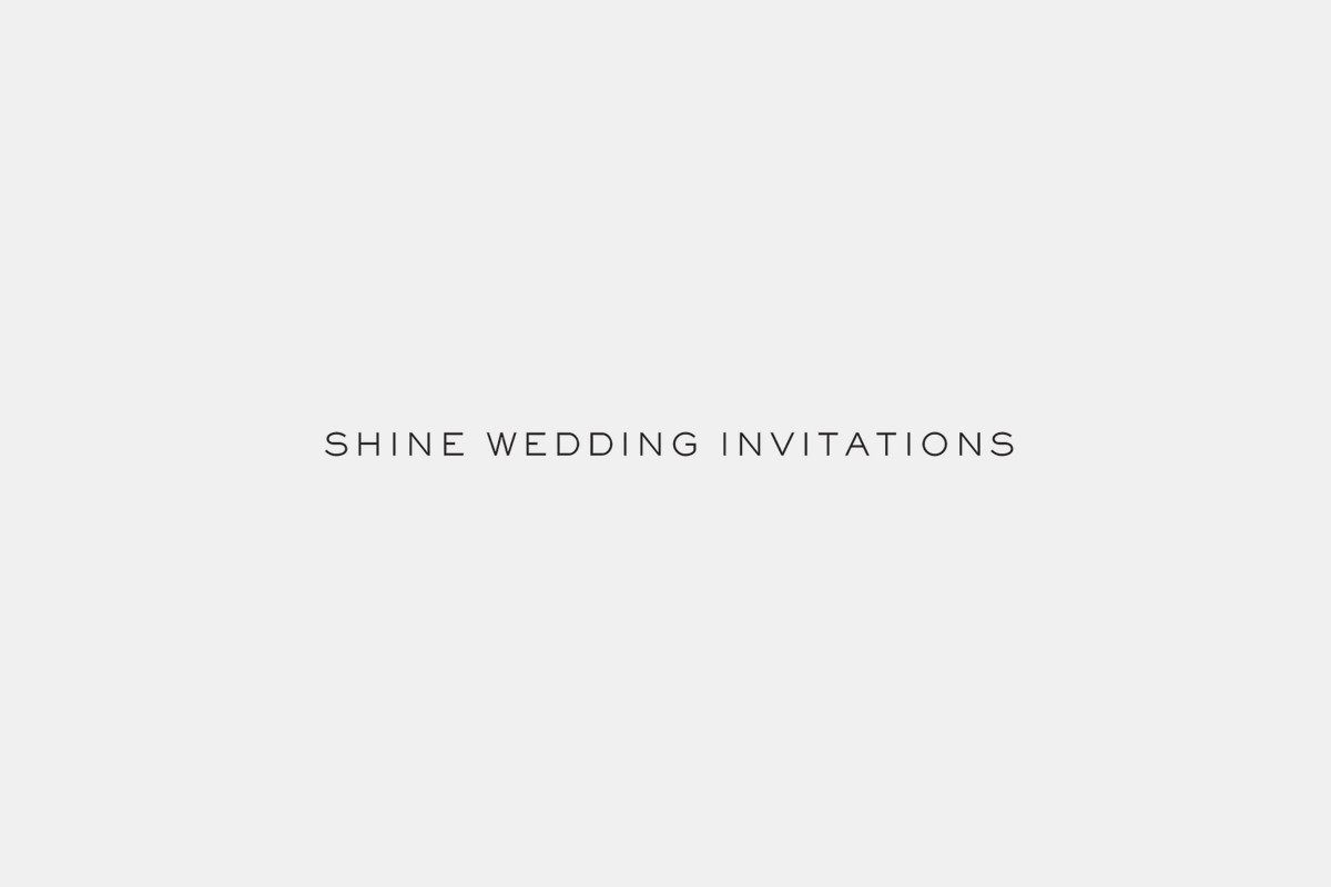 Shine Wedding Invites Steel Blue Ribbon