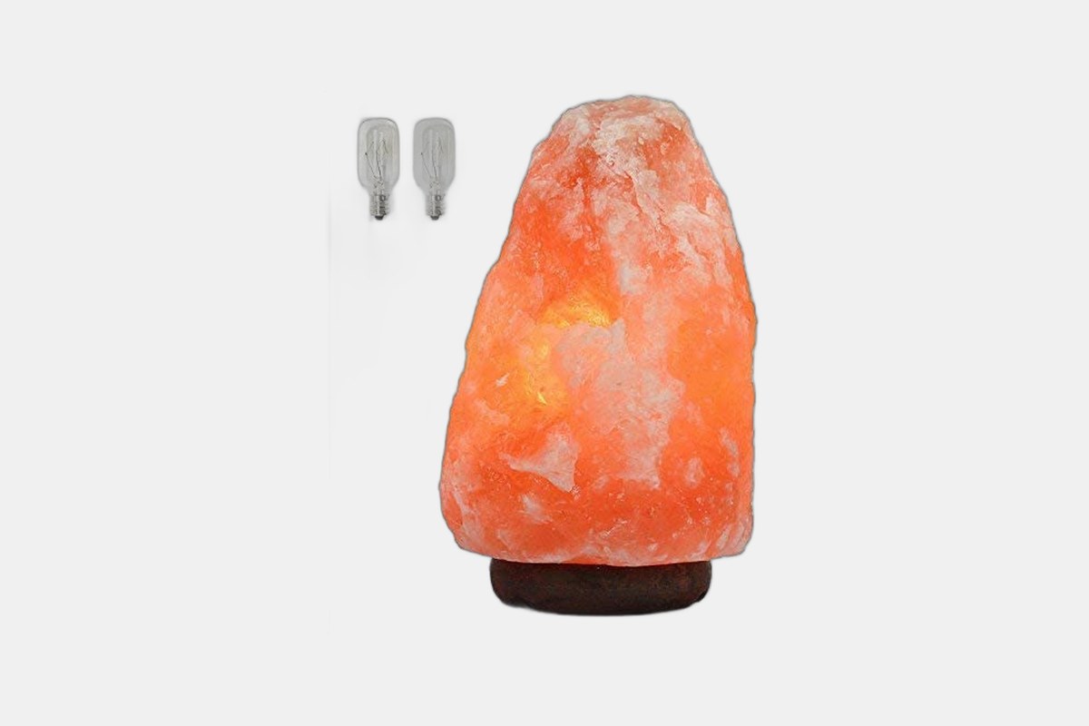 Spantik 7 Inch Himalayan Salt Lamp with Dimmer Cord