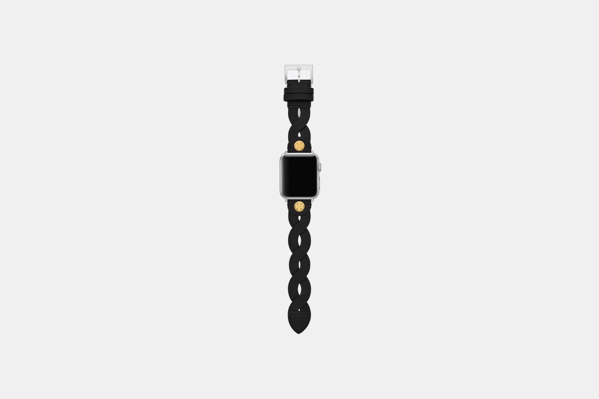 Tory Burch Braided Leather 20mm Apple Watch Watchband