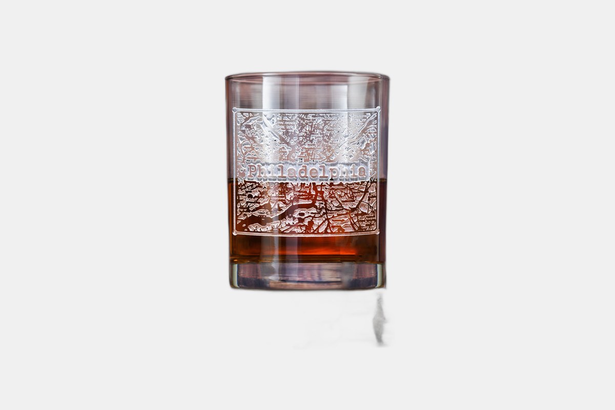 Urban Map Wine Glass