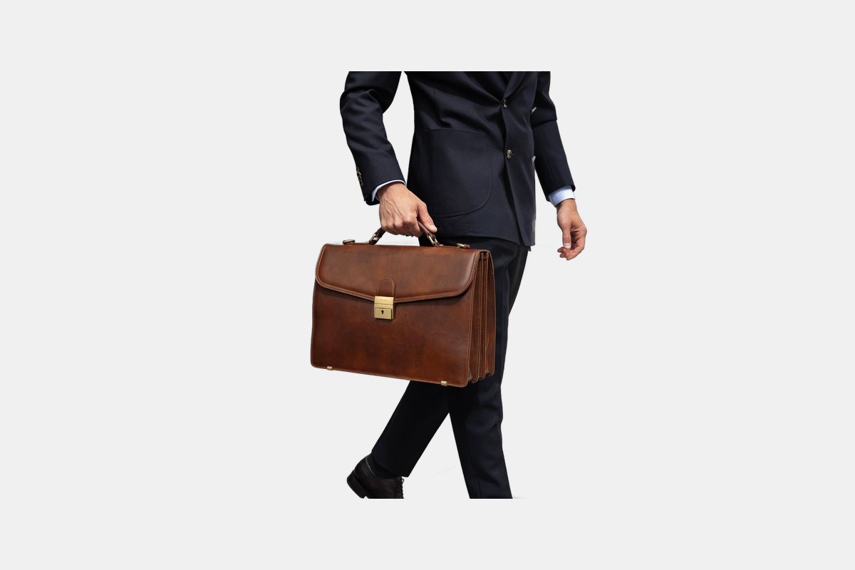 Von Baer No.1 Men's Leather Briefcase